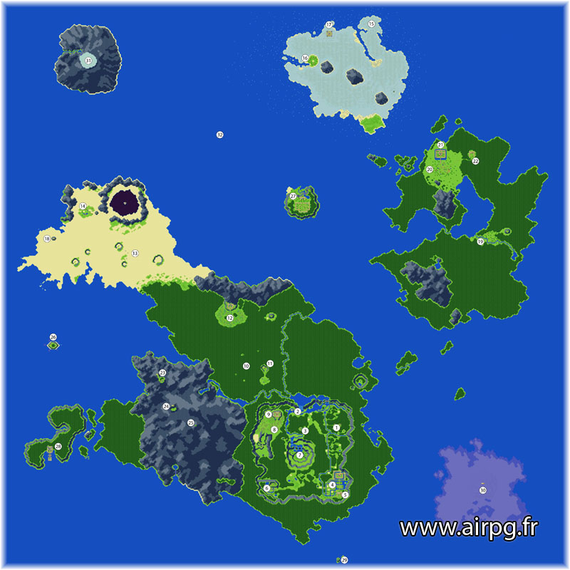 Carte du monde Secret of Mana